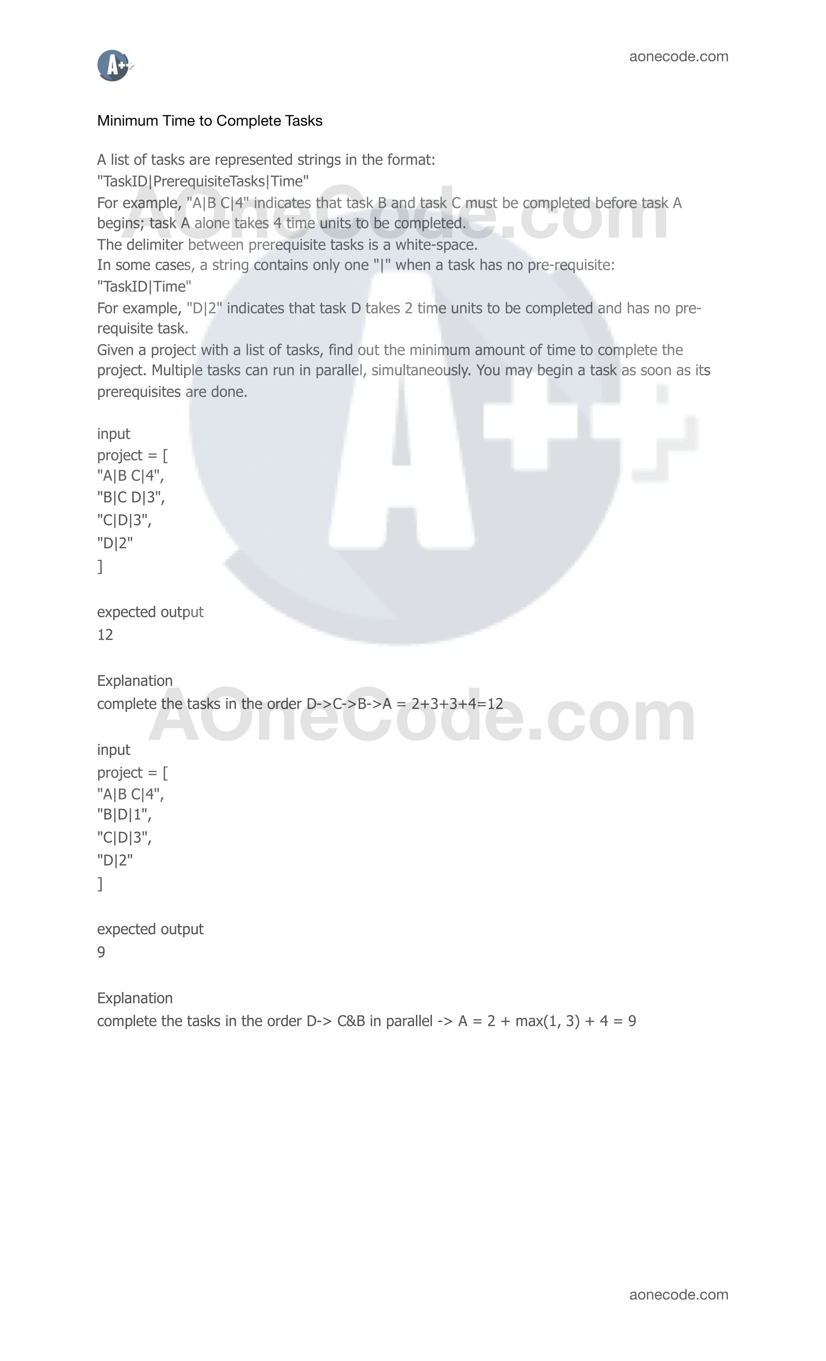 Minimum Time to Complete Tasks
